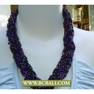 Beaded Seed Necklaces Fashion mix Colors